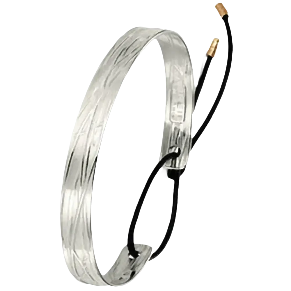 Bracciale Argento Uomo Desideri Nera
