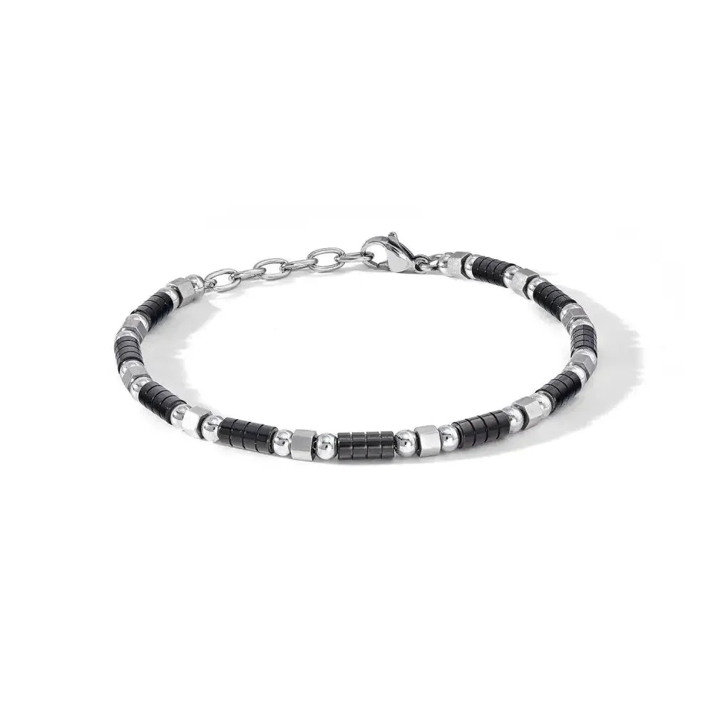 Bracciale Uomo Comete District Acciaio Nero