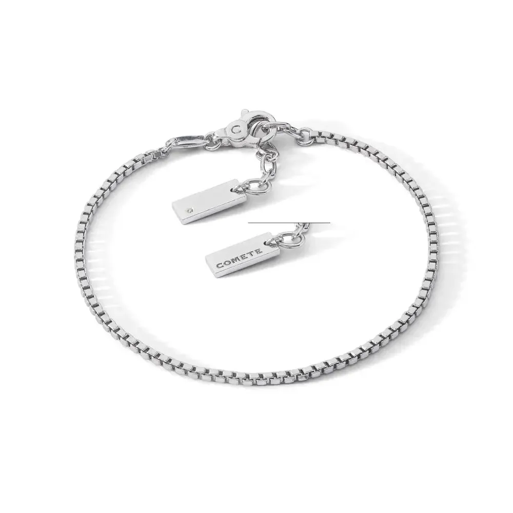 Bracciale COMETE Chain Argento e Diamante Uomo