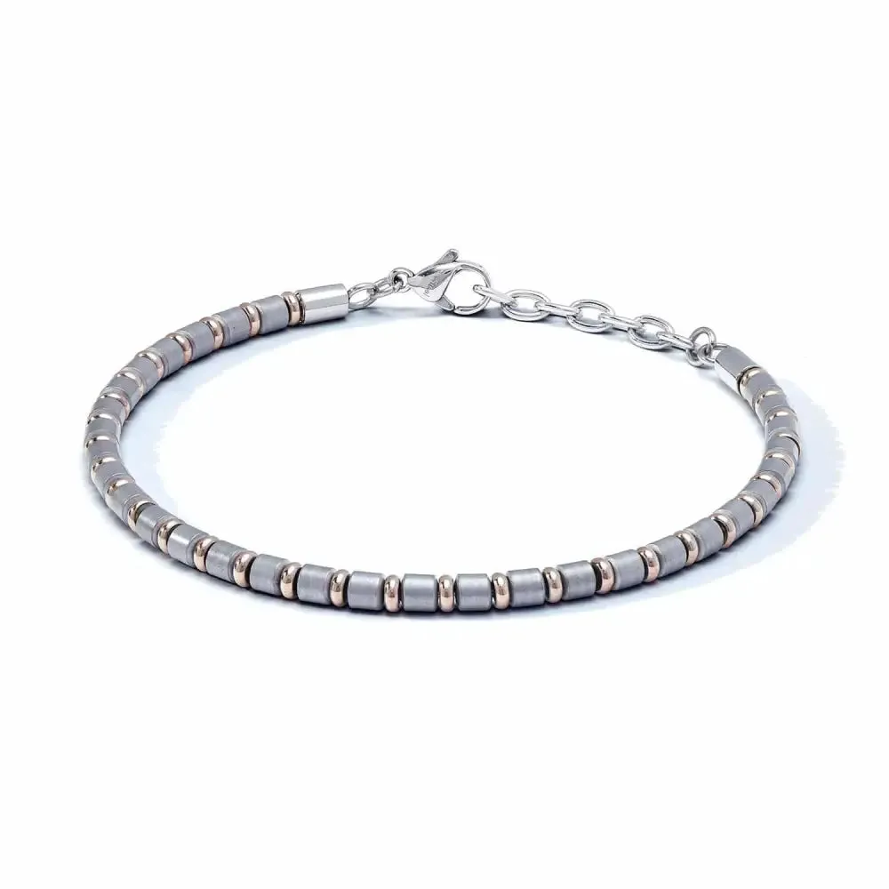 Bracciale Uomo Comete Mineral Acciaio ed Ematite