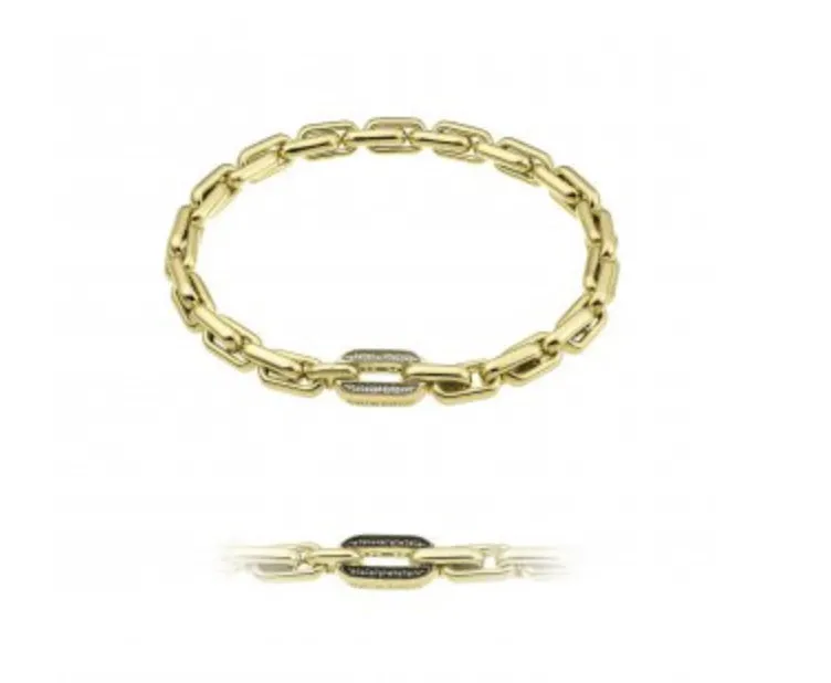 BRACCIALE X-TEND ORO GIALLO CON DIAMANTI BIANCHI BLACK 1B09476NB1190