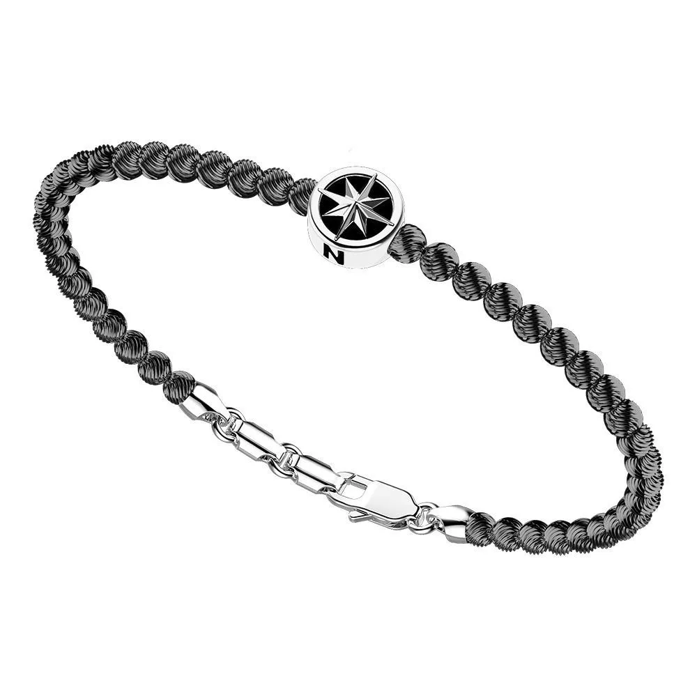 Bracciale Zancan in argento a sfere con rosa dei venti - EXB717