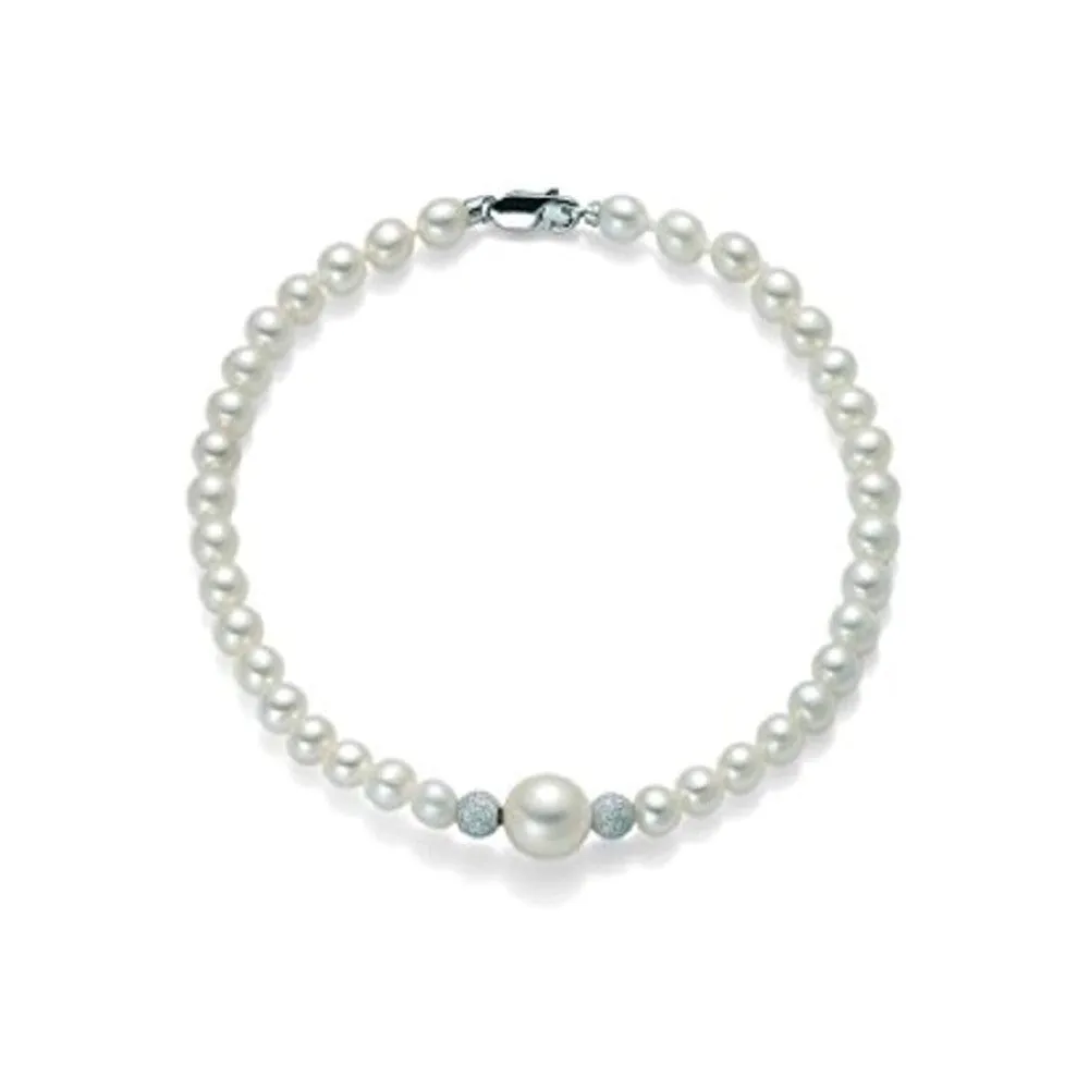Miluna - Bracciale in oro bianco 18 kt e perle