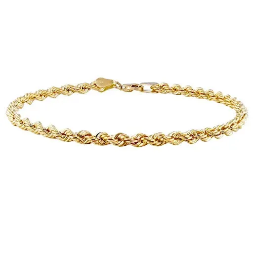 Bracciale corda uomo in oro