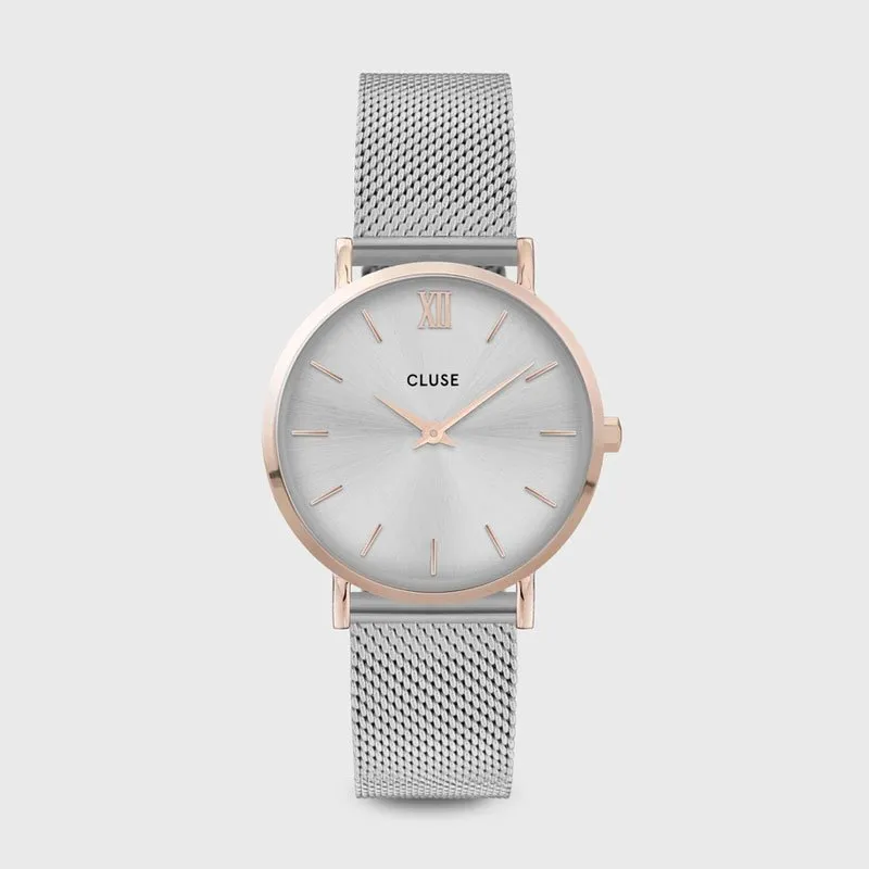 CLUSE – OROLOGIO DONNA – MINUIT MESH BICOLOUR GREY