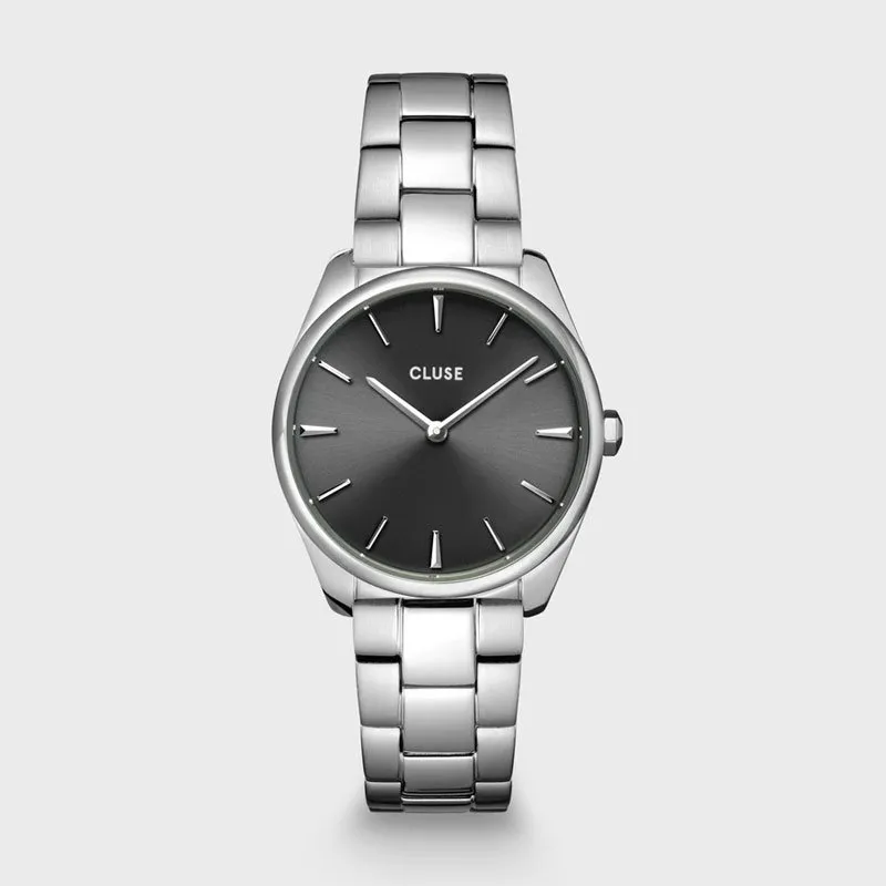 CLUSE – OROLOGIO DONNA – FÉROCE PETITE STEEL DARK GREY SILVER COLOUR