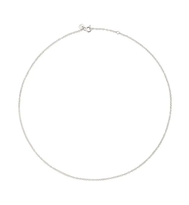 CATENINA ESSENTIALS IN ORO BIANCO 18 KT DODO DCA8004-CHAIN-000OB-40