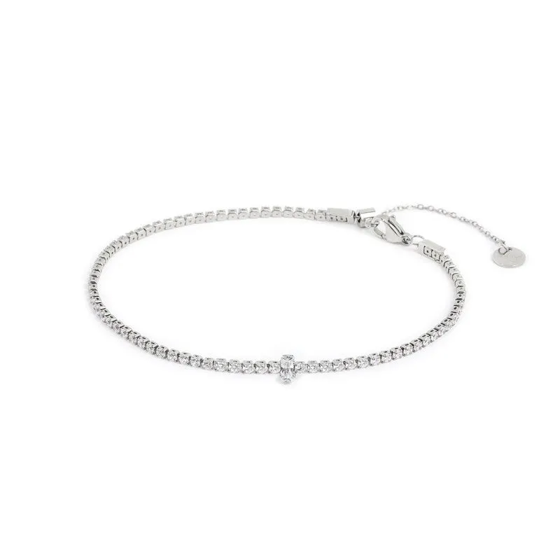 Cavigliera tennis zircone centrale