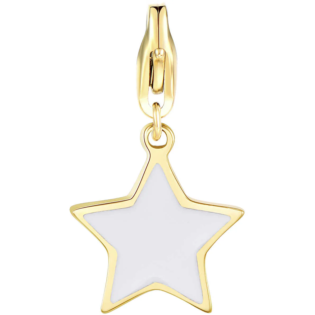CIONDOLI SAGAPÒ HAPPY CHARM STELLA PVD ORO E SMALTO BIANCO - SHA323