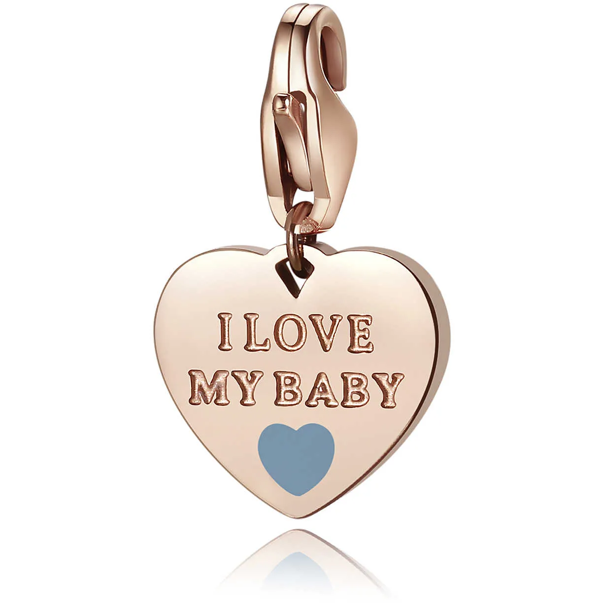 CIONDOLI SAGAPÒ HAPPY CHARM I LOVE MY BABY CUORE PVD ORO ROSA - SHA333