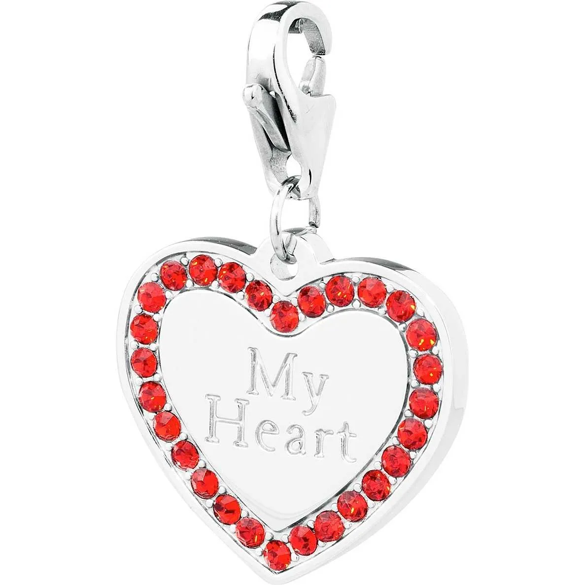 CIONDOLI SAGAPÒ HAPPY CUORE CRISTALLI ROSSI - SHA60