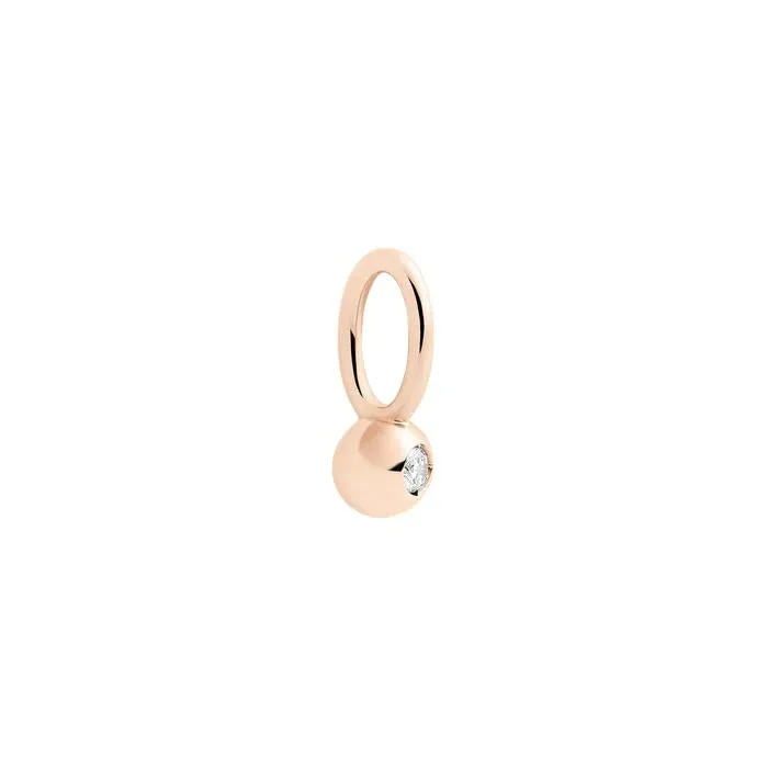 CHARM ORO ROSA 9K DIAMANTE BIANCO DMC4001-BOLLI-DB09R