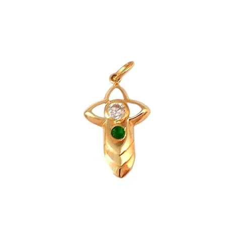 CIONDOLO CROCE IN ORO GIALLO 18 KT + COLLANA IN OMAGGIO