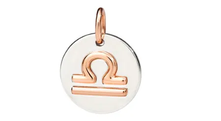 CIONDOLO DODO BILANCIA ARGENTO E ORO ROSA DMC2006-ZODBI-0009A