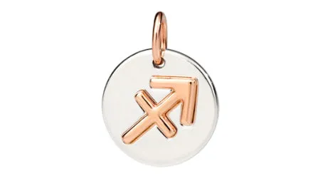 CIONDOLO DODO SAGITTARIO ARGENTO E ORO ROSA DMC2004-ZODSA-0009A