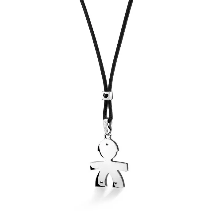 CIONDOLO I CLASSICI LE BEBE' CON SAGOMA BIMBO IN ORO BIANCO - LBB002-N