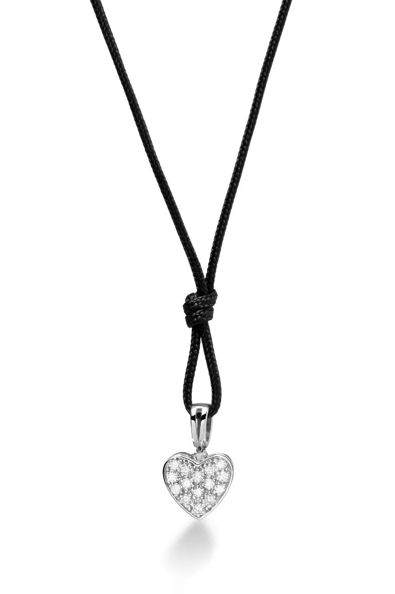 CIONDOLO LE BEBÃ‰ I PAVÃ‰ MICRO CUORE ORO BIANCO 18 KT LBB541/C
