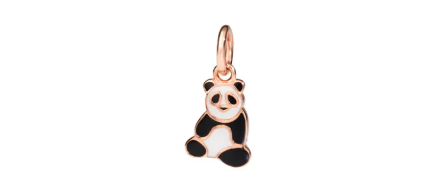 CIONDOLO PANDA DODO ORO ROSA E SMALTO DMC2002-PANDS-EWB9R