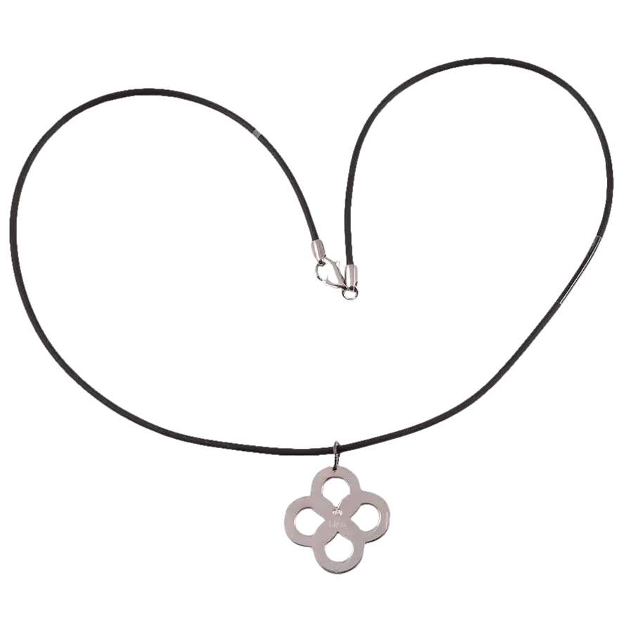 Ciondolo Rosa dei Venti Acciaio, Oro e Diamante