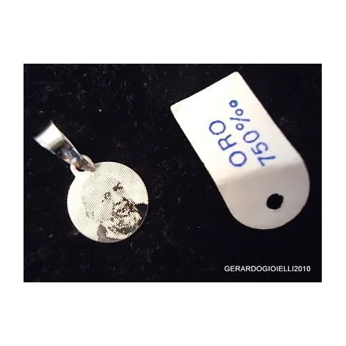 CIONDOLO S.PIO IN ORO BIANCO 18KT+COLLANA LACCIO IN OMAGGIO