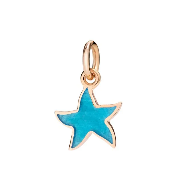 CIONDOLO STELLA DODO ORO ROSA E SMALTO DMB7002-STARS-TTR9R