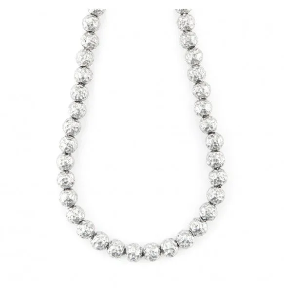 Cesare Paciotti 4US Collana Uomo Con Sfere In Acciaio Martellato