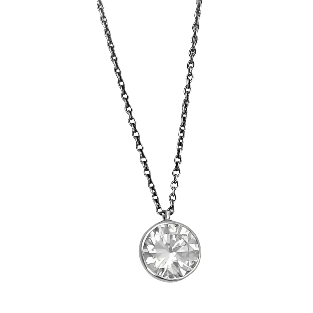 Collana Bliss Punto Luce Zircone Argento