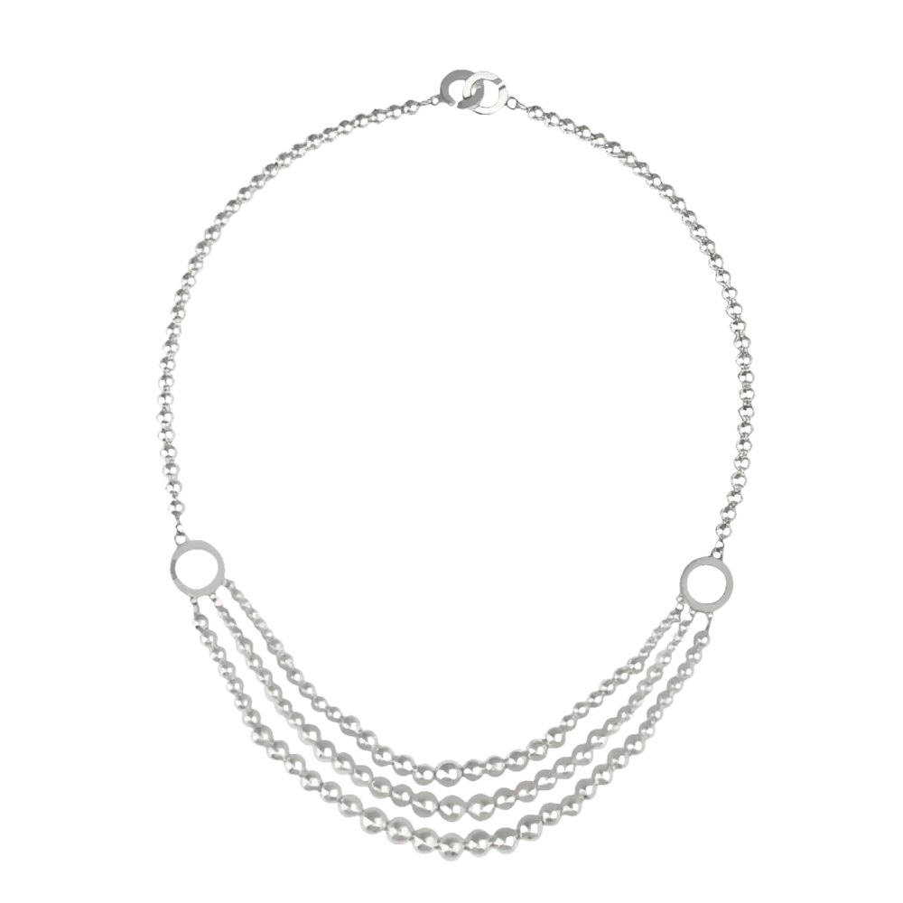 Collana Charleston Argento e Perle