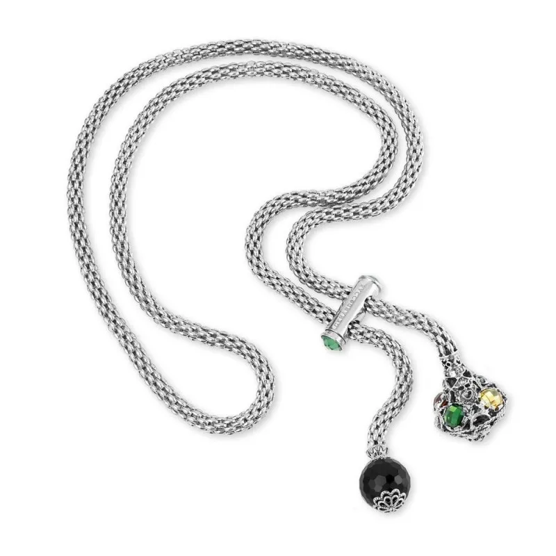 collana con pendente donna Gerardo Sacco Saliscendi con trottola 27580 argento 925 con zirconi