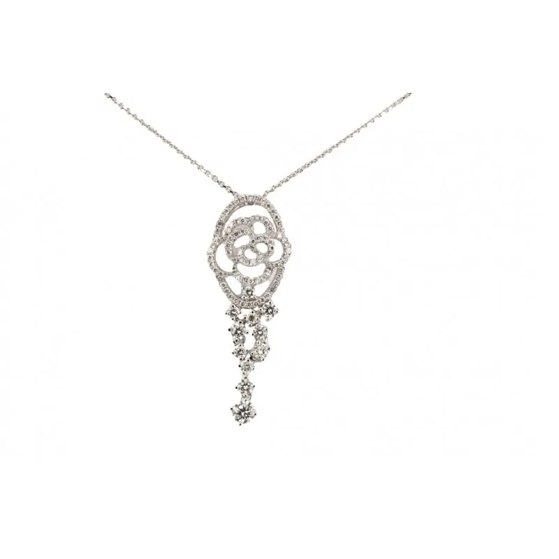 collana con pendente donna Giorgio Visconti gbx36563 in oro 750 bianco con diamanti