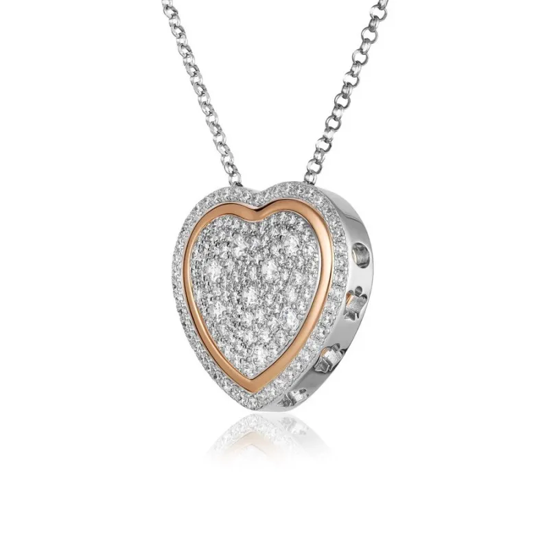 collana con pendente donna Roberto Giannotti Trilogia d'amore gia448 argento 925 con zirconi