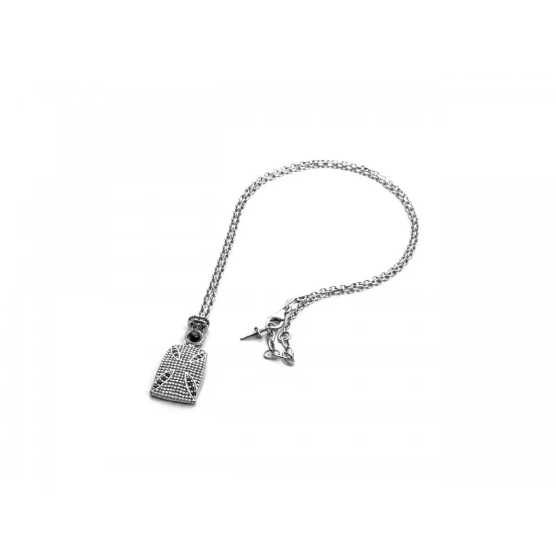 collana con pendente uomo Cesare Paciotti Effigies jpcl1450v argento con onice e zirconi