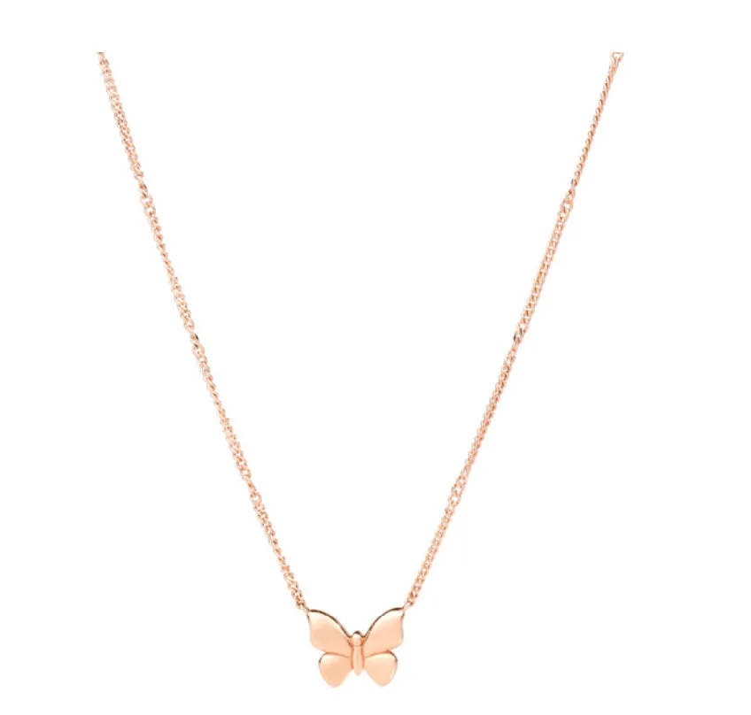 COLLANA DODO FARFALLA ORO ROSA DCC2006-BFLYS-0009R-42