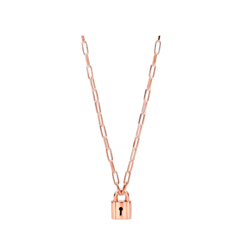 COLLANA DODO IN ARGENTO DORATO ORO ROSA 18K DCC2004-LOCKS-00RAG-50