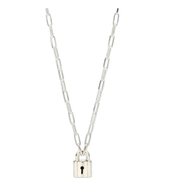 COLLANA DODO LUCCHETTO ARGENTO DCC2004-LOCKS-000AG-50