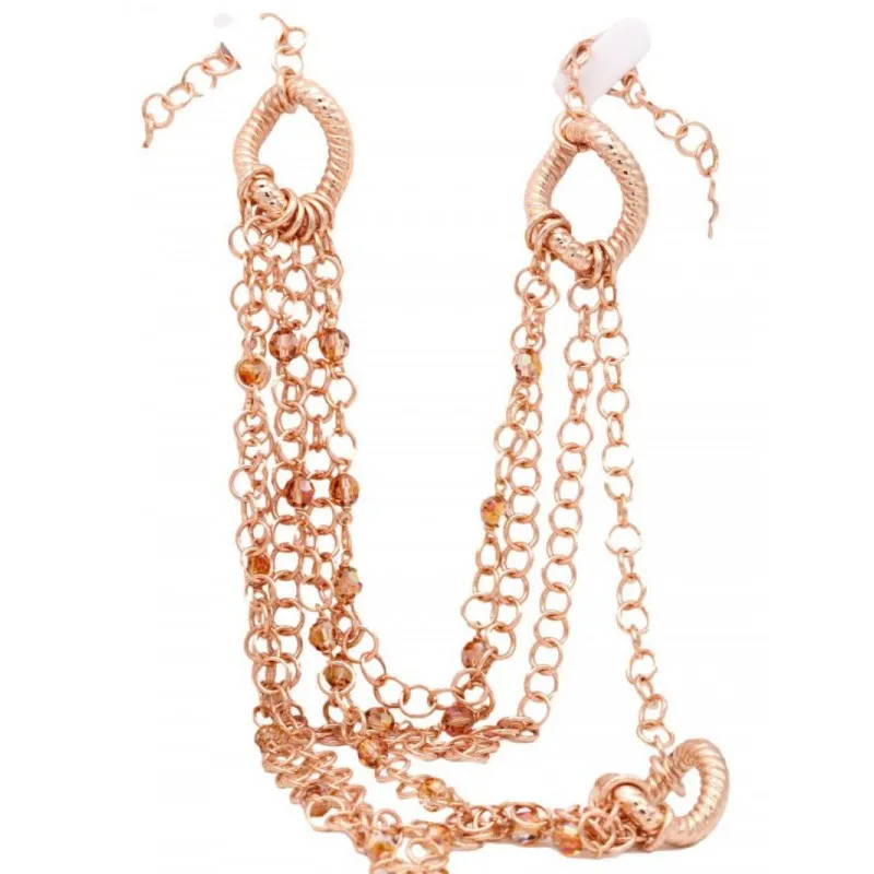collana donna Boccadamo bronze xgr008rs acciaio con cristalli Swarovski