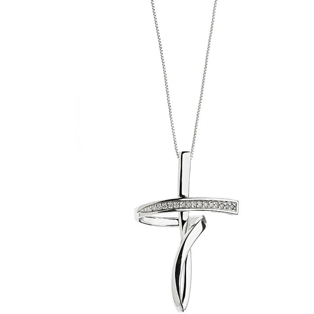 Collana Donna Comete Croce con Diamanti GLB 1115