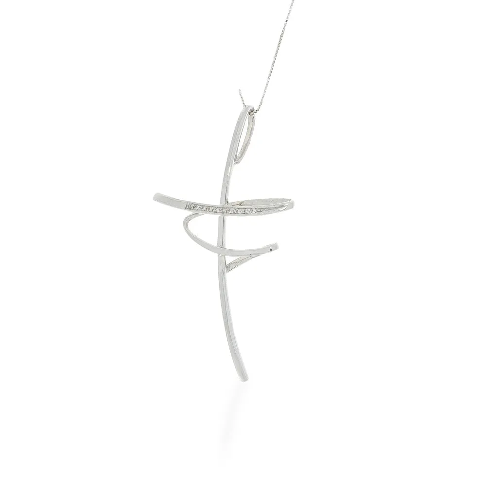 Collana Donna Comete GLB 495 con Croce Diamanti