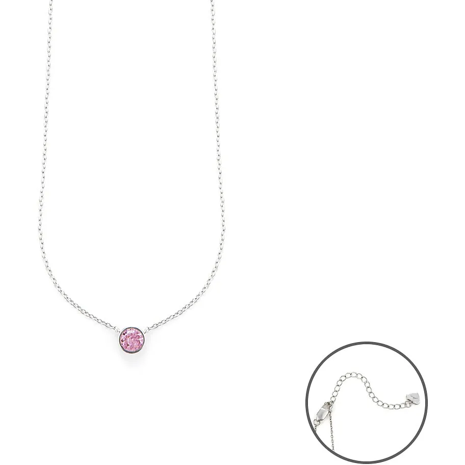 Collana donna in argento punto luce rosa gioielli 4US Cesare Paciotti 4ucl5790w