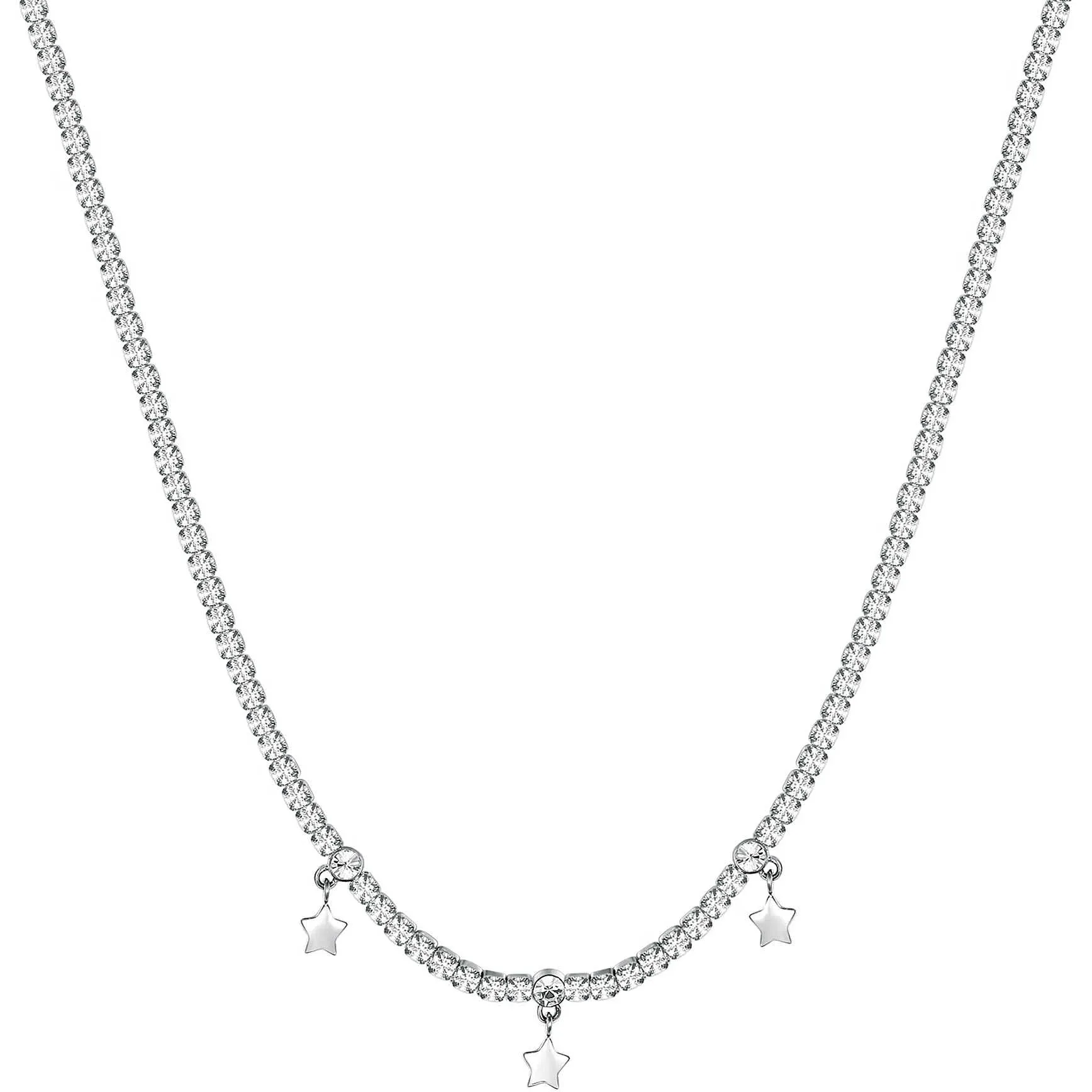 COLLANA BROSWAY DESIDERI SOGNO IN ACCIAIO TENNIS CRISTALLI E PENDENTI - BEIN004