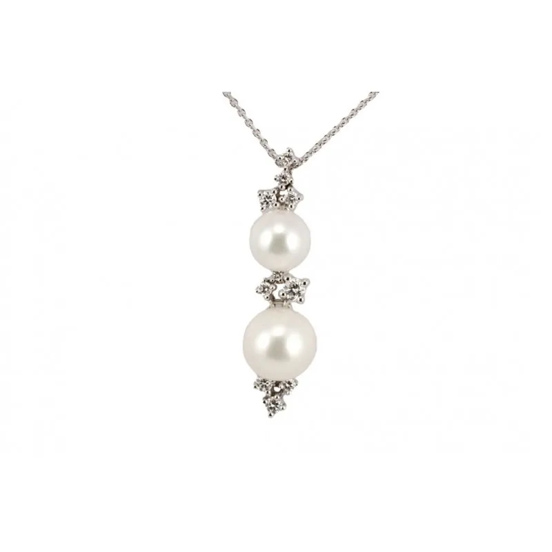 collana donna Giorgio Visconti perle coltivate oro bianco 750 gb36650