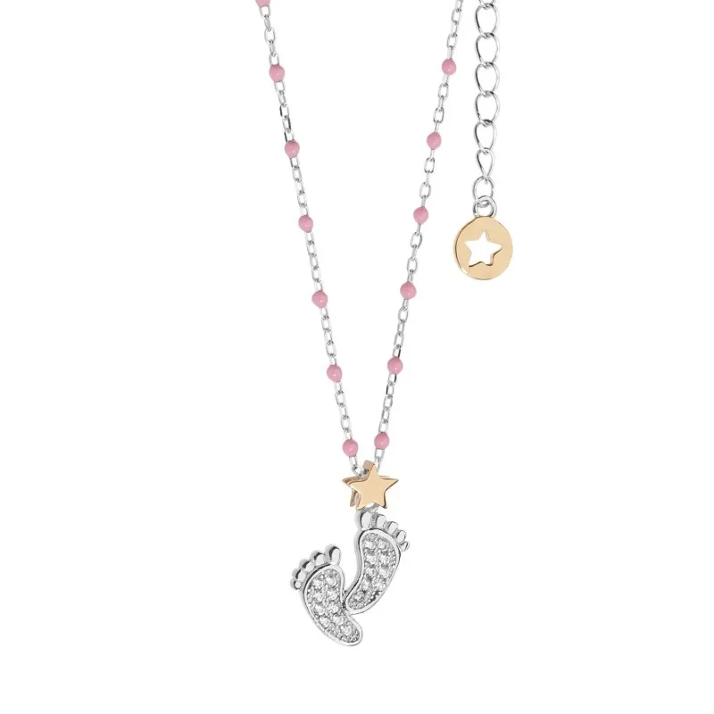 collana girogola donna Comete Stella Nascita gla223 con zirconi
