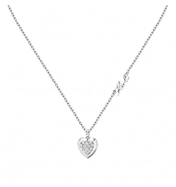 Karl Lagerfeld Collana Con Cuore Con Zirconi
