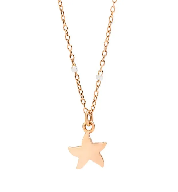 COLLANA MINI STELLINA DODO ORO ROSA E BIANCO DCB9005-STARX-0009R