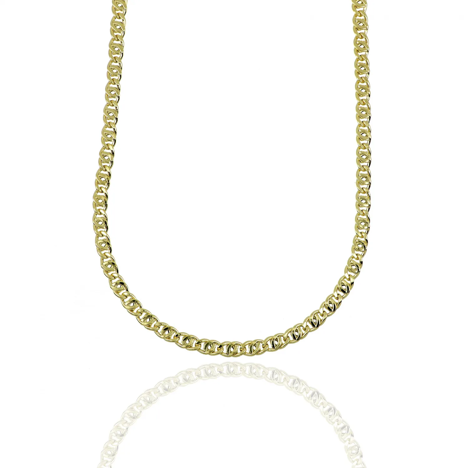 Catena Maglia Occhio di Tigre in Oro 750