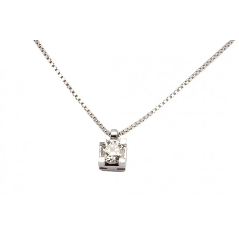 collana punto luce donna Giorgio Visconti gb37500 in oro 750 bianco con diamanti