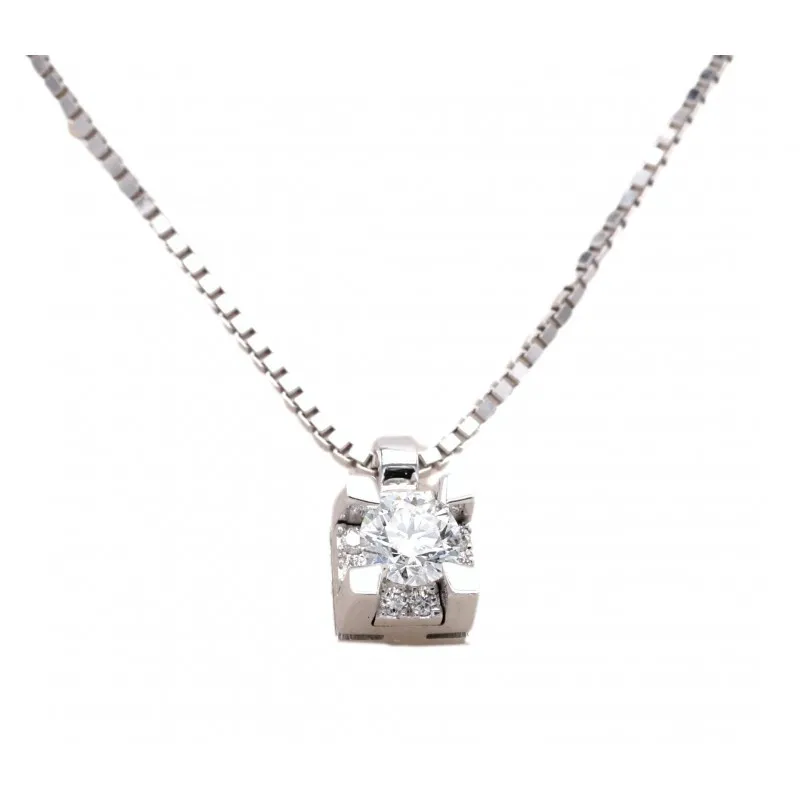 collana punto luce donna Giorgio Visconti Io Luce gb39401 in oro 750 bianco con diamanti e diamanti
