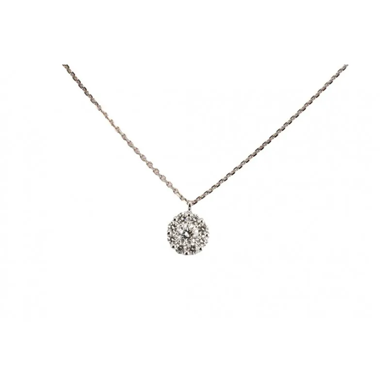 collana punto luce e contorno donna Giorgio Visconti gbx35400z in oro 750 bianco con diamanti