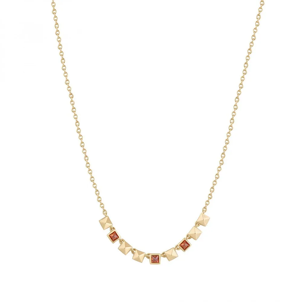 Collana Rosato Cubica Arancio RZCU70