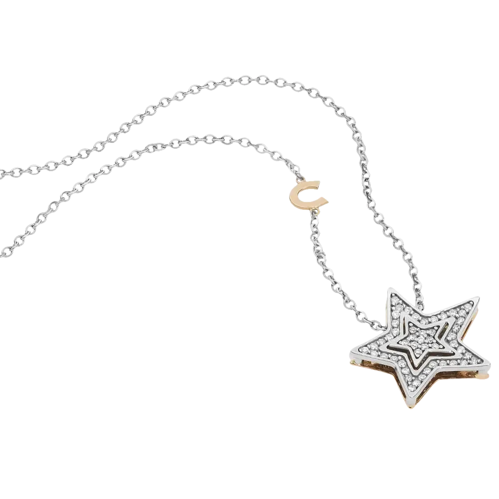 Collana Stella Oro e Diamanti COMETE GIOIELLI GLB 1446